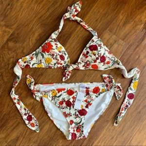 Loft Floral Bikini NWT Size L $25